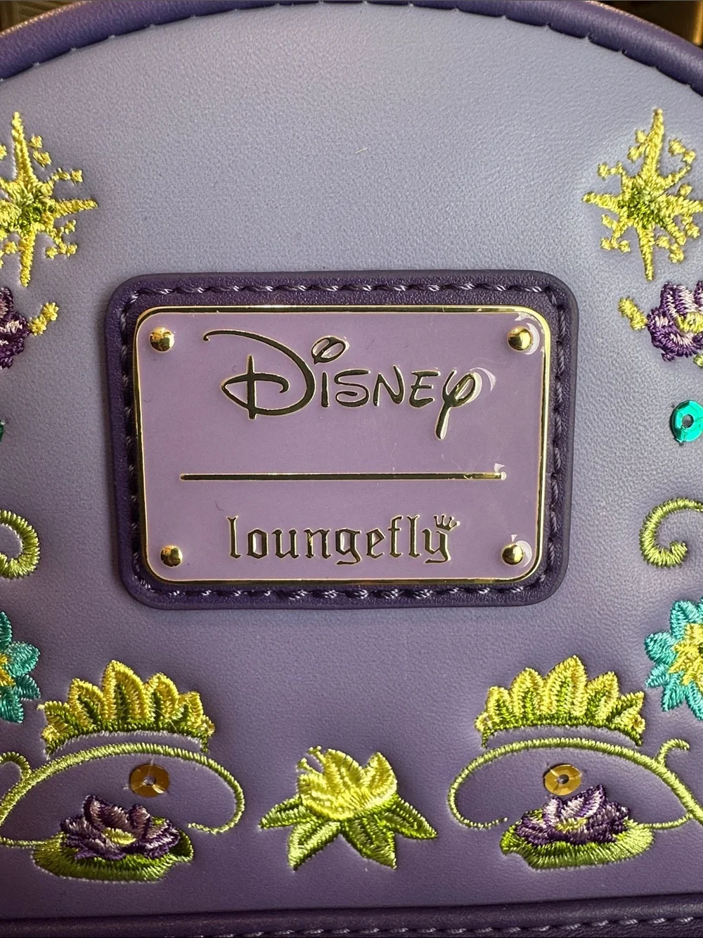 Loungefly Purple Tiana Palace Embroidered Mini Backpack